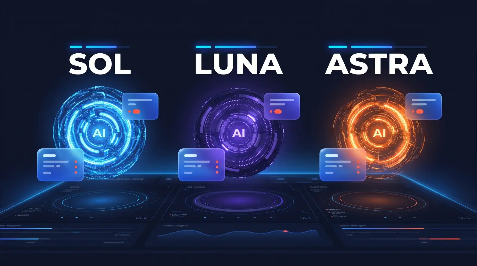 Comparison of GPT 6 Sol Luna and Astra models in the latest ChatGPT update