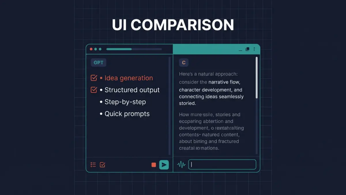Difference in writing style between ChatGPT and Claude AI