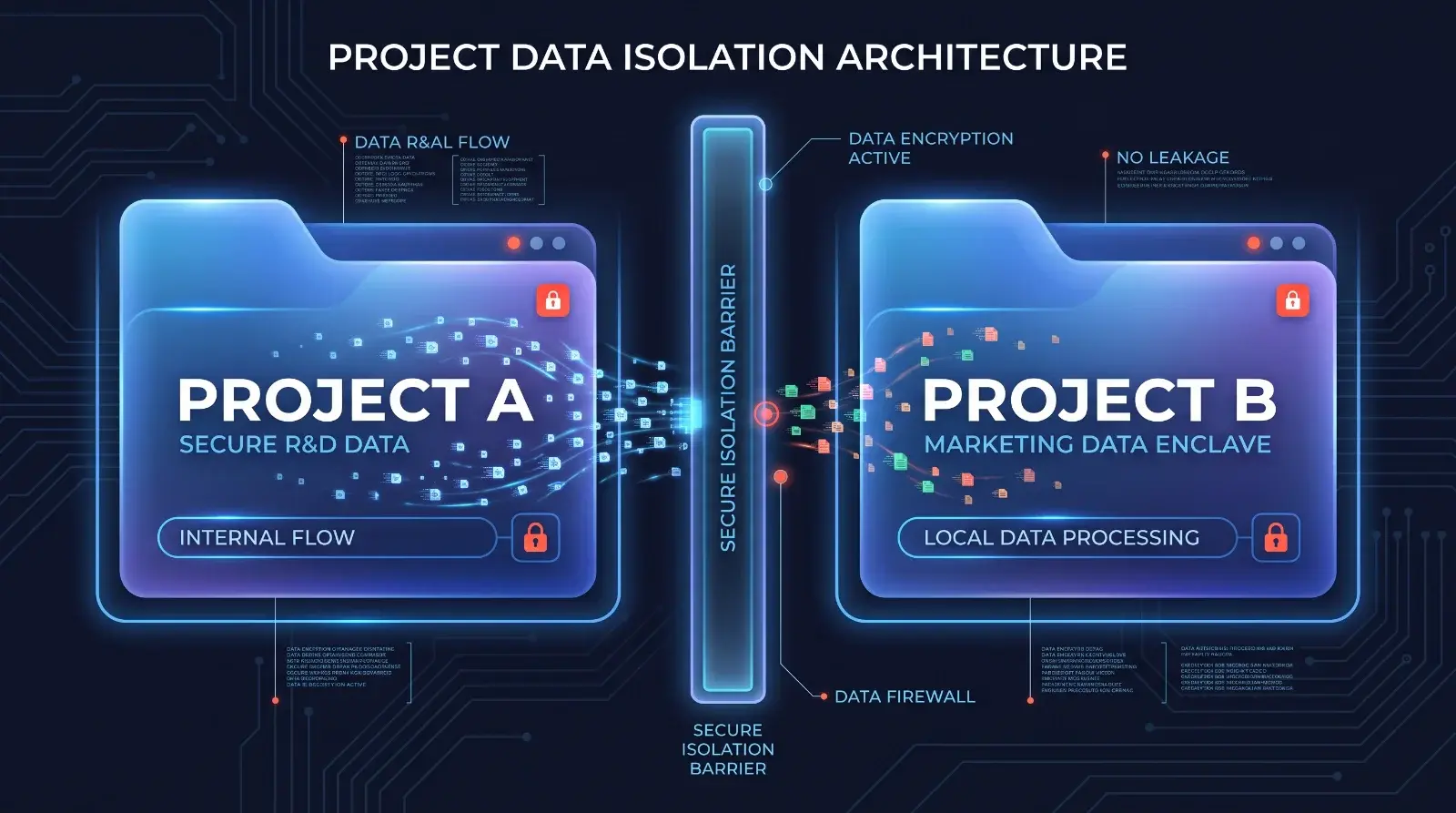 Illustration of partitioned Project Memory inside the ChatGPT workspace